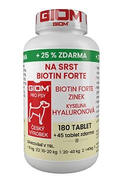 S dog For coat Biotin FORTE 180 tbl + 25% free