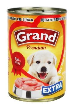 Dog canned food Premium Puppy chicken chunks Gramáž 405g