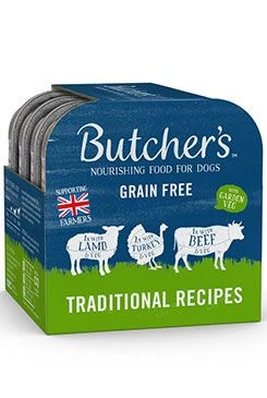 Dog Original beef turkey lamb tray 4x150g