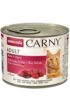 gato CARNY lata corazón de ternera Gramáž 200g, Stáří Adult