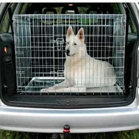 Jaula metálica de coche para perros L 93x69x62cm TR