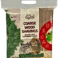 Coarse Wood Shavings Bedding with Strawberry Leaves Gramáž 2kg, Objem 50l