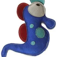 Juguete perro Caballito de mar piel de colores 23,5x15cm