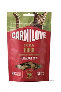 Cat CRUNCHY Snack Duck+Raspberries Gramáž 50g