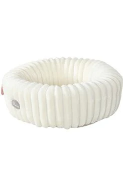 Cama redonda NAOMI acolchada beige