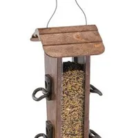 Outdoor plastic bird feeder JOK 21 wood decor FP