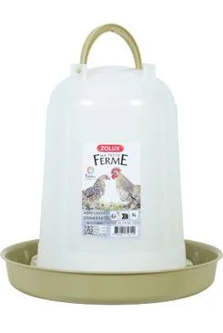 Bebedero de canal para aves de corral verde Objem 5l