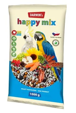 Darwin's Velký Papoušek Happy mix Gramáž 1kg