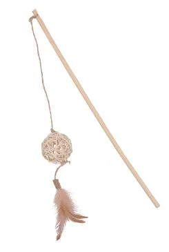 Cat Teaser Wand ETHICAT RATTAN Ball