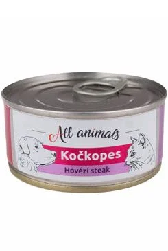 All Animals kočkopes konz. Steak z hovězí sval Gramáž 100g