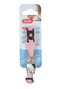 CHATOUILLE Cat Collar with Pendant, Pink