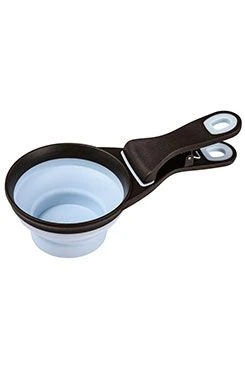 Cuchara dosificadora SILICONE para pienso con clip azul M
