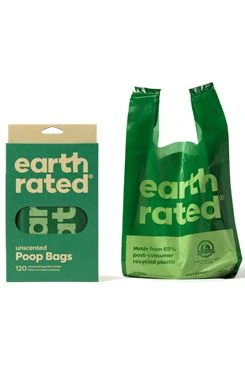 ER Dog Poop Bags with Handles, Unscented, Box Počet 120ks