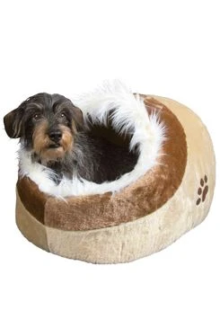 MINOU Igloo Bed Beige with Faux Fur No.2 TR