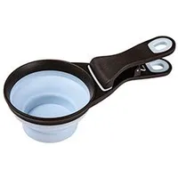 Cuchara dosificadora SILICONE para pienso con clip azul M