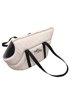 Bolsa transportadora Boho I. 38x25x25cm gris-crema