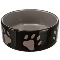 Comedero cerámico perro huellas marrón gris oscuro TR Objem 0,8l, Rozměr 16cm
