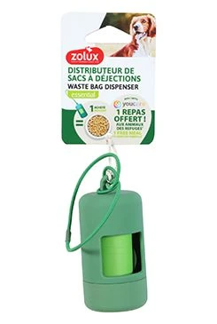 Dispensador de bolsas para excrementos verde YC
