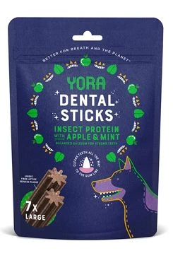 YORA Dog poch. z hmyzu Dental tyčinky L Gramáž 270g, Počet 7ks