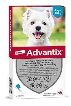 Advantix Spot on 1x1ml pro psy 4 Gramáž 10kg