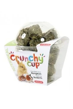 Snack CRUNCHYCUP para roedores alfalfa zanahoria 200g Zolux